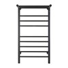 Warmlyyours Summit Towel Warmer, Black, Dual Connection, 8 Bars & Heated 3-Bar Shelf TW-SUM08KS-HP